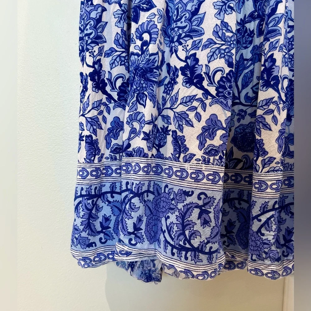 Mary Marshmallow- Anna Floral Blue and White Maxi Dress - Picture 7 of 7